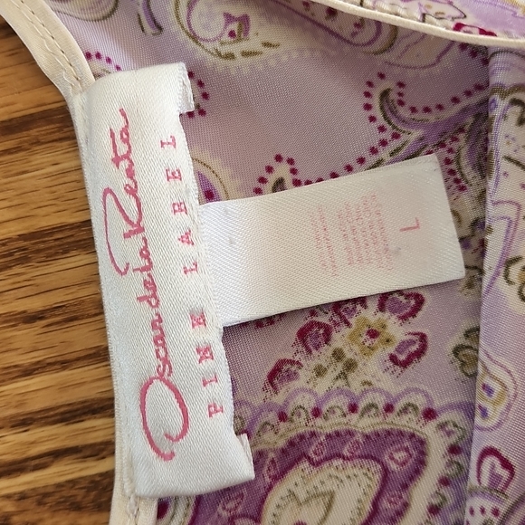 (L) Oscar de la Renta Vintage Nightgown  Satiny Smooth Comfortable Elegant - Picture 3 of 7